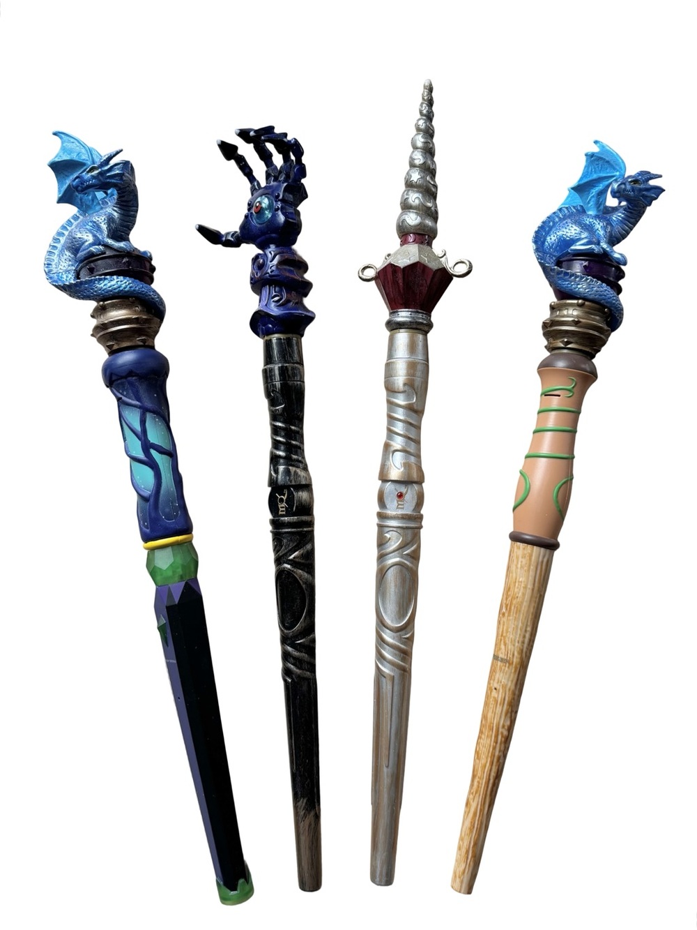Great Wolf Lodge MagiQuest Wands Light Up Toppers MQ Master Wizard Wands Set 4